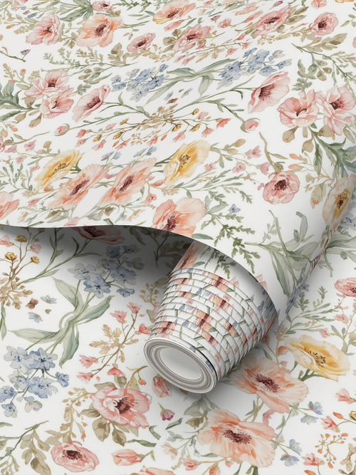 Blushing Meadow Wallpaper